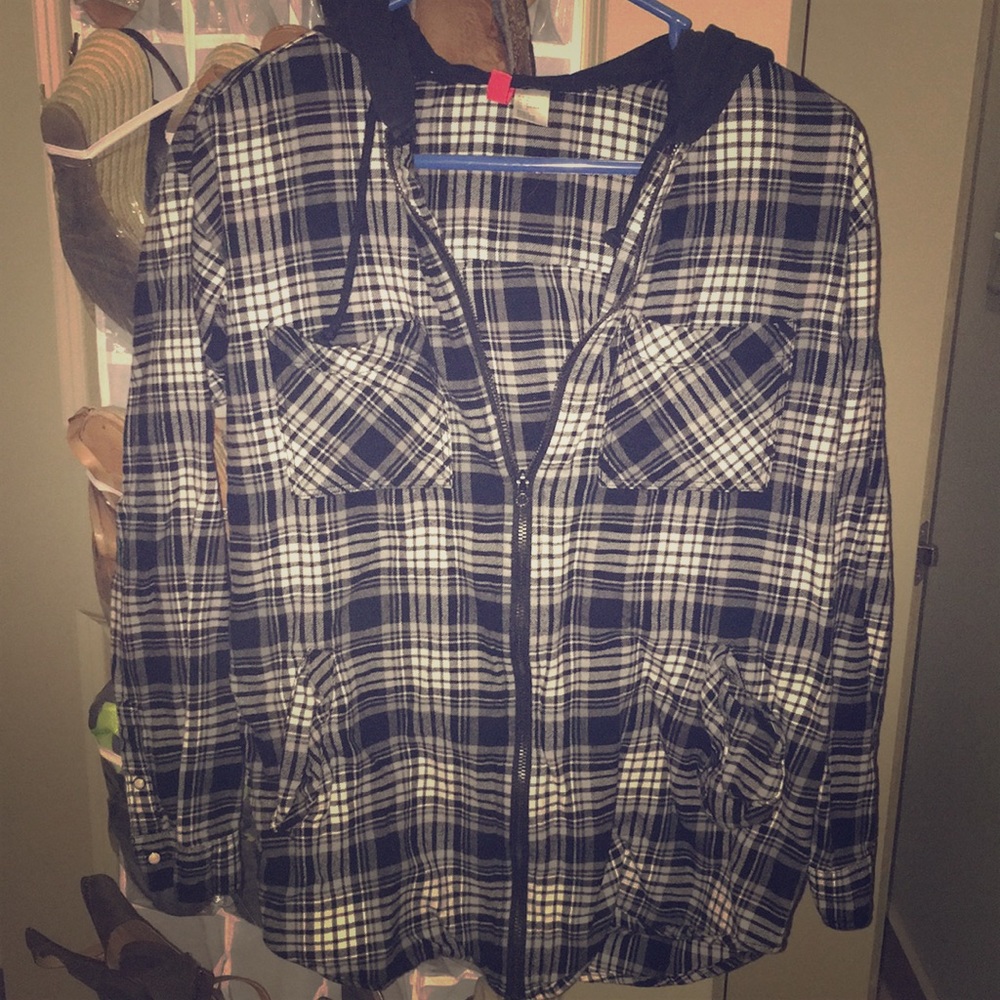 Flannel zip-up